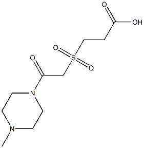 3-{[2-(4-methylpiperazin-1-yl)-2-oxoethane]sulfonyl}propanoic acid Struktur