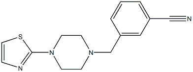 3-{[4-(1,3-thiazol-2-yl)piperazin-1-yl]methyl}benzonitrile Struktur