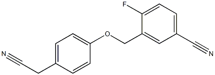 3-{[4-(cyanomethyl)phenoxy]methyl}-4-fluorobenzonitrile Struktur