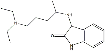 3-{[5-(diethylamino)pentan-2-yl]amino}-2,3-dihydro-1H-indol-2-one Struktur