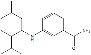 3-{[5-methyl-2-(propan-2-yl)cyclohexyl]amino}benzamide Struktur