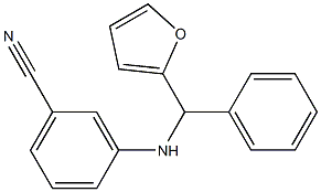 3-{[furan-2-yl(phenyl)methyl]amino}benzonitrile Struktur