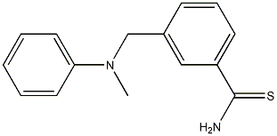 3-{[methyl(phenyl)amino]methyl}benzenecarbothioamide Struktur