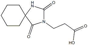 3-{2,4-dioxo-1,3-diazaspiro[4.5]decan-3-yl}propanoic acid Struktur