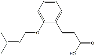 3-{2-[(3-methylbut-2-en-1-yl)oxy]phenyl}prop-2-enoic acid Struktur