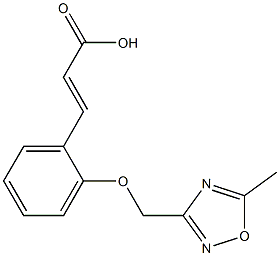 3-{2-[(5-methyl-1,2,4-oxadiazol-3-yl)methoxy]phenyl}prop-2-enoic acid Struktur