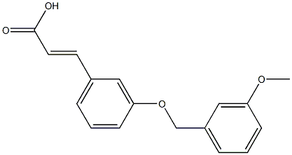 3-{3-[(3-methoxyphenyl)methoxy]phenyl}prop-2-enoic acid Struktur