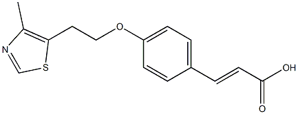 3-{4-[2-(4-methyl-1,3-thiazol-5-yl)ethoxy]phenyl}prop-2-enoic acid Struktur