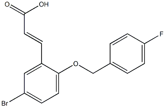 3-{5-bromo-2-[(4-fluorophenyl)methoxy]phenyl}prop-2-enoic acid Struktur