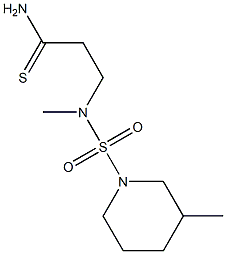 3-{methyl[(3-methylpiperidine-1-)sulfonyl]amino}propanethioamide Struktur