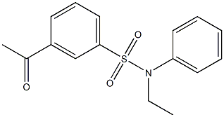 3-acetyl-N-ethyl-N-phenylbenzene-1-sulfonamide Struktur