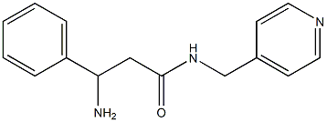 3-amino-3-phenyl-N-(pyridin-4-ylmethyl)propanamide Struktur