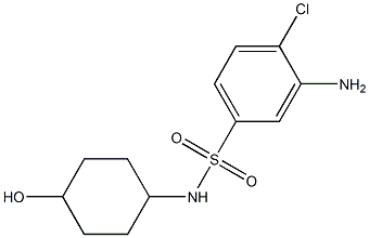 3-amino-4-chloro-N-(4-hydroxycyclohexyl)benzene-1-sulfonamide Struktur