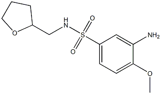 3-amino-4-methoxy-N-(oxolan-2-ylmethyl)benzene-1-sulfonamide Struktur