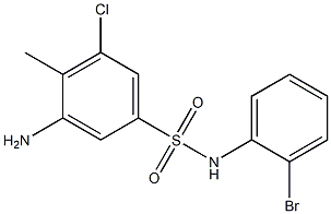 3-amino-N-(2-bromophenyl)-5-chloro-4-methylbenzene-1-sulfonamide Struktur