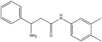 3-amino-N-(3,4-dimethylphenyl)-3-phenylpropanamide Struktur