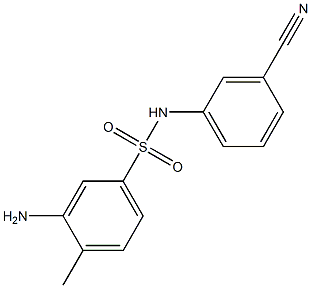 3-amino-N-(3-cyanophenyl)-4-methylbenzene-1-sulfonamide Struktur