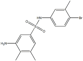 3-amino-N-(4-bromo-3-methylphenyl)-4,5-dimethylbenzene-1-sulfonamide Struktur