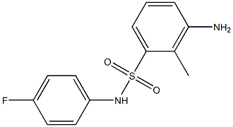 3-amino-N-(4-fluorophenyl)-2-methylbenzene-1-sulfonamide Struktur