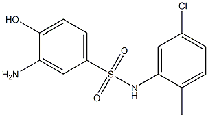 3-amino-N-(5-chloro-2-methylphenyl)-4-hydroxybenzene-1-sulfonamide Struktur