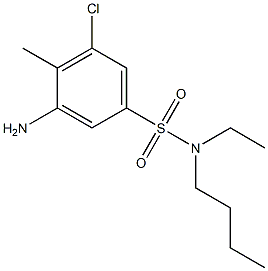 3-amino-N-butyl-5-chloro-N-ethyl-4-methylbenzene-1-sulfonamide Struktur