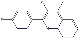 3-bromo-2-(4-fluorophenyl)-4-methylquinoline Struktur