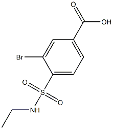 3-bromo-4-(ethylsulfamoyl)benzoic acid Struktur