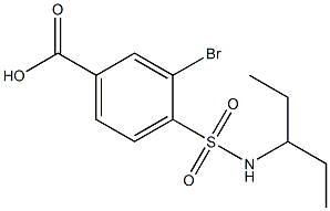 3-bromo-4-(pentan-3-ylsulfamoyl)benzoic acid Struktur