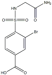 3-bromo-4-[(carbamoylmethyl)sulfamoyl]benzoic acid Struktur