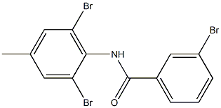 3-bromo-N-(2,6-dibromo-4-methylphenyl)benzamide Struktur