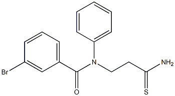 3-bromo-N-(2-carbamothioylethyl)-N-phenylbenzamide Struktur