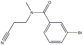 3-bromo-N-(2-cyanoethyl)-N-methylbenzamide Struktur