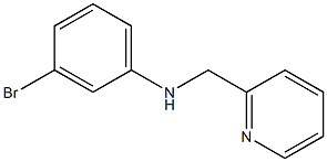 3-bromo-N-(pyridin-2-ylmethyl)aniline Struktur