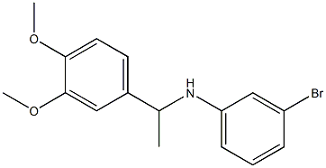 3-bromo-N-[1-(3,4-dimethoxyphenyl)ethyl]aniline Struktur