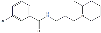 3-bromo-N-[3-(2-methylpiperidin-1-yl)propyl]benzamide Struktur