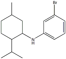 3-bromo-N-[5-methyl-2-(propan-2-yl)cyclohexyl]aniline Struktur