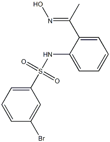 3-bromo-N-{2-[1-(hydroxyimino)ethyl]phenyl}benzene-1-sulfonamide Struktur