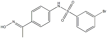 3-bromo-N-{4-[1-(hydroxyimino)ethyl]phenyl}benzene-1-sulfonamide Struktur