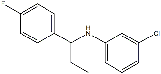 3-chloro-N-[1-(4-fluorophenyl)propyl]aniline Struktur