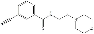 3-cyano-N-(2-morpholin-4-ylethyl)benzamide Struktur