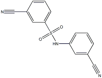 3-cyano-N-(3-cyanophenyl)benzenesulfonamide Struktur