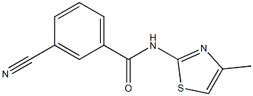 3-cyano-N-(4-methyl-1,3-thiazol-2-yl)benzamide Struktur