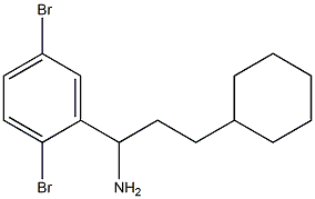 3-cyclohexyl-1-(2,5-dibromophenyl)propan-1-amine Struktur