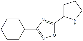 3-cyclohexyl-5-(pyrrolidin-2-yl)-1,2,4-oxadiazole Struktur