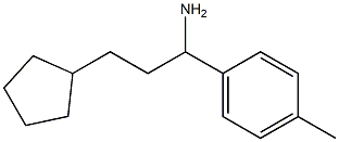 3-cyclopentyl-1-(4-methylphenyl)propan-1-amine Struktur