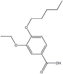 3-ethoxy-4-(pentyloxy)benzoic acid Struktur