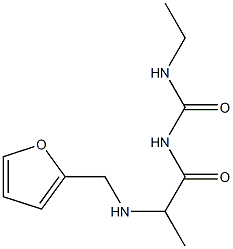 3-ethyl-1-{2-[(furan-2-ylmethyl)amino]propanoyl}urea Struktur