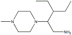 3-ethyl-2-(4-methylpiperazin-1-yl)pentan-1-amine Struktur