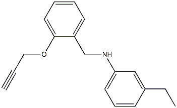 3-ethyl-N-{[2-(prop-2-yn-1-yloxy)phenyl]methyl}aniline Struktur