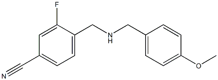 3-fluoro-4-({[(4-methoxyphenyl)methyl]amino}methyl)benzonitrile Struktur